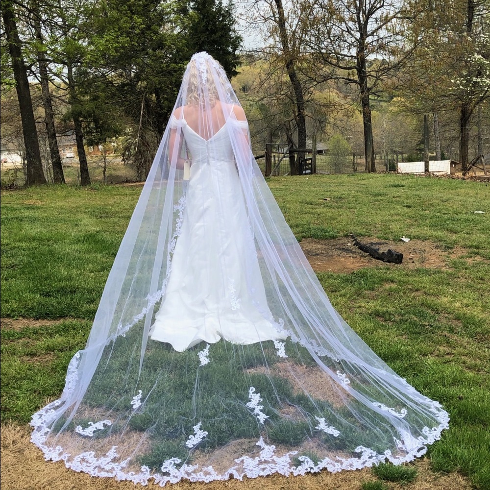 Cathedral veil white